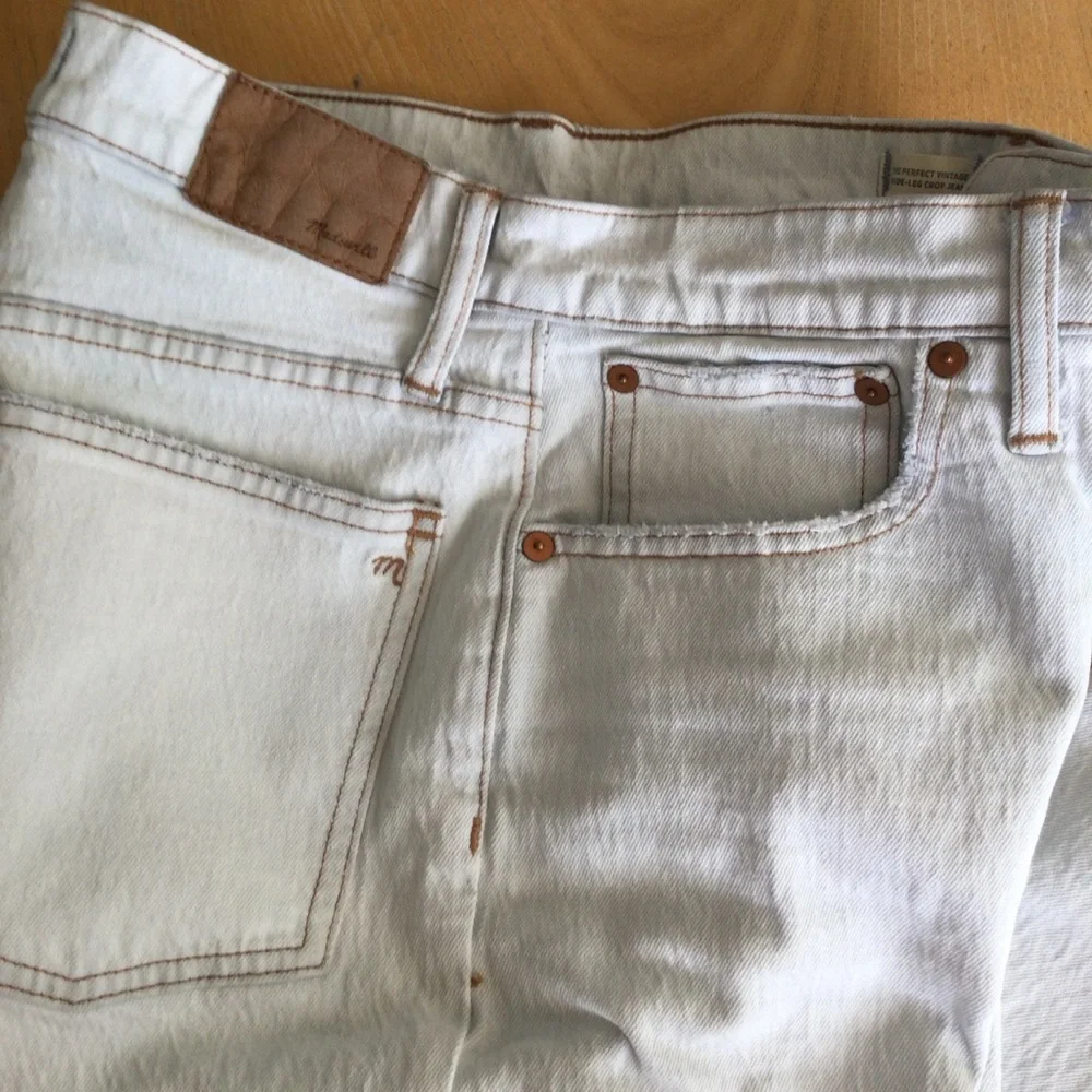 MADEWELL The Perfect Vintage Wide Leg Cropped Jean Size 27 - Picture 8 of 11